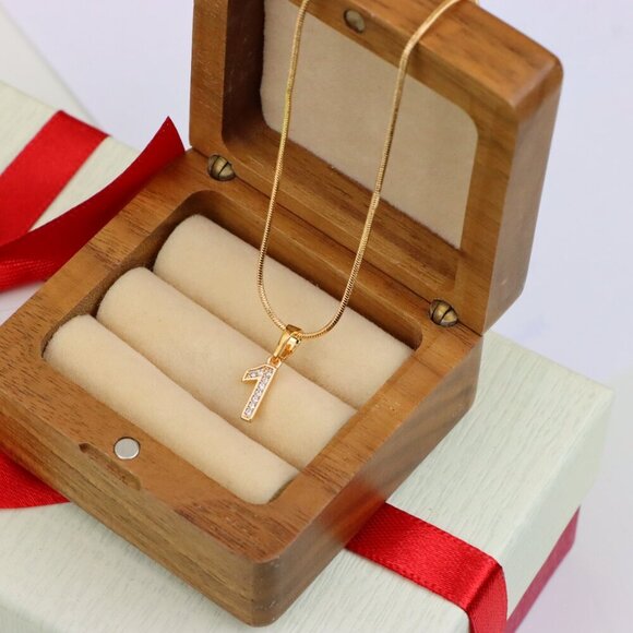 "Rose Gold Number 1 Pendant with Crystals – 18K Gold Plated Charm, XPPT1341 - Picture 6 of 13